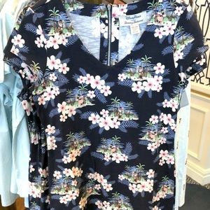 Tommy Bahama navy blue floral Minnie Mouse dress